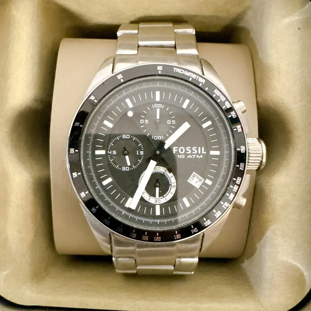 Fossil CH2600IE Decker Chronograph Black Dial Men's Watch
